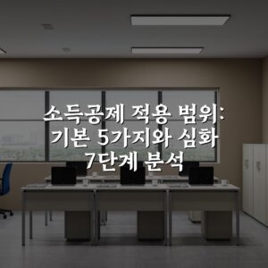 소득공제 적용 범위: 기본 5가지와 심화 7단계 분석